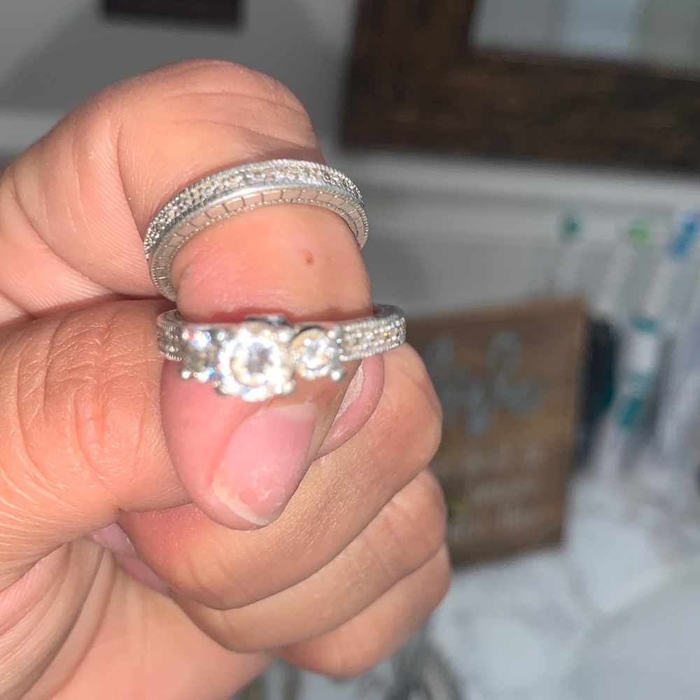 Engagement ring 💍 size 7 (925 silver ) missing stone - Picture 4 of 6